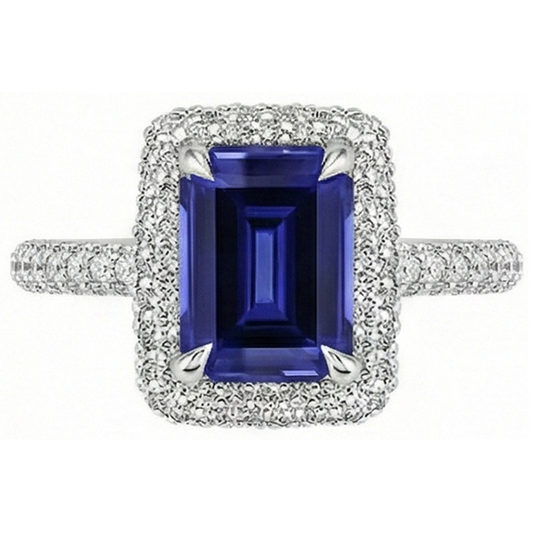 naturel diamant 4.50carats bague vue de profil