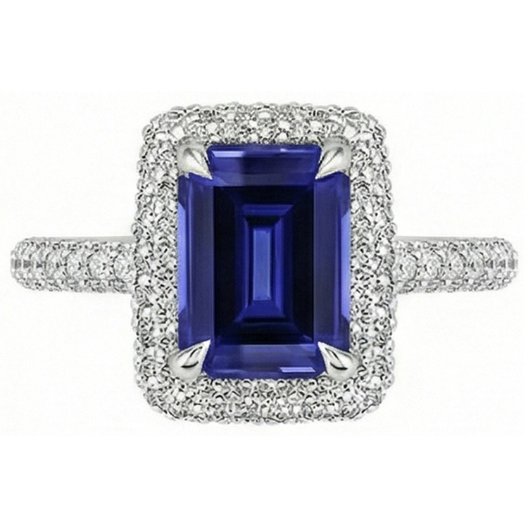 naturel diamant 4.50carats bague vue de profil