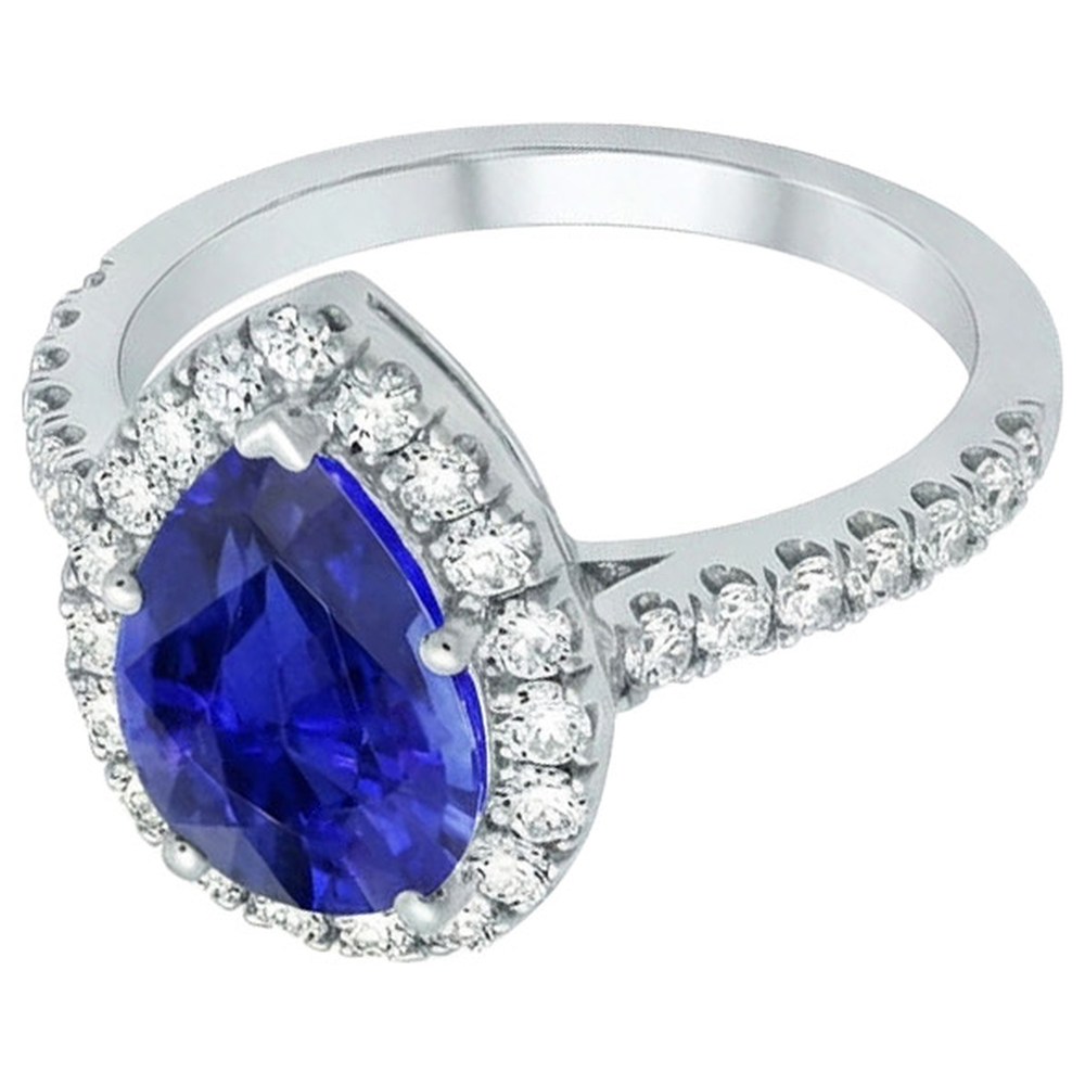 naturel pear diamant 6carats bague angle de côté