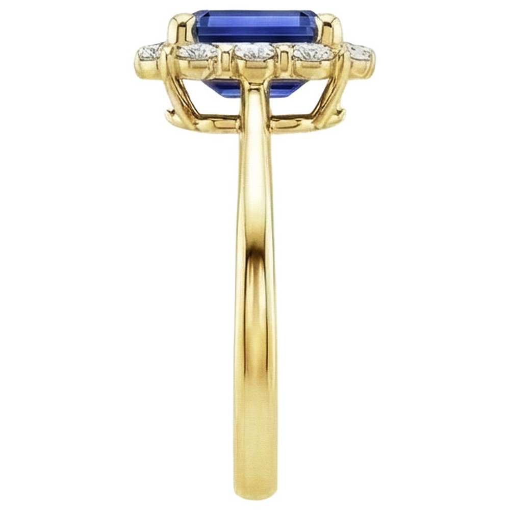 naturel diamant 4.25carats bague sur blanc