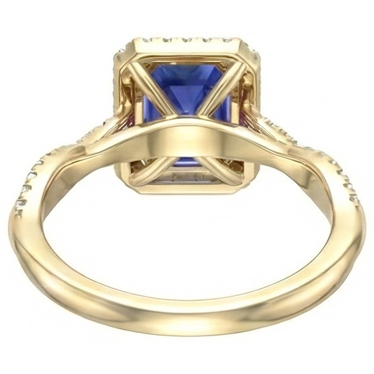 naturel diamant 3carats bague vue de profil