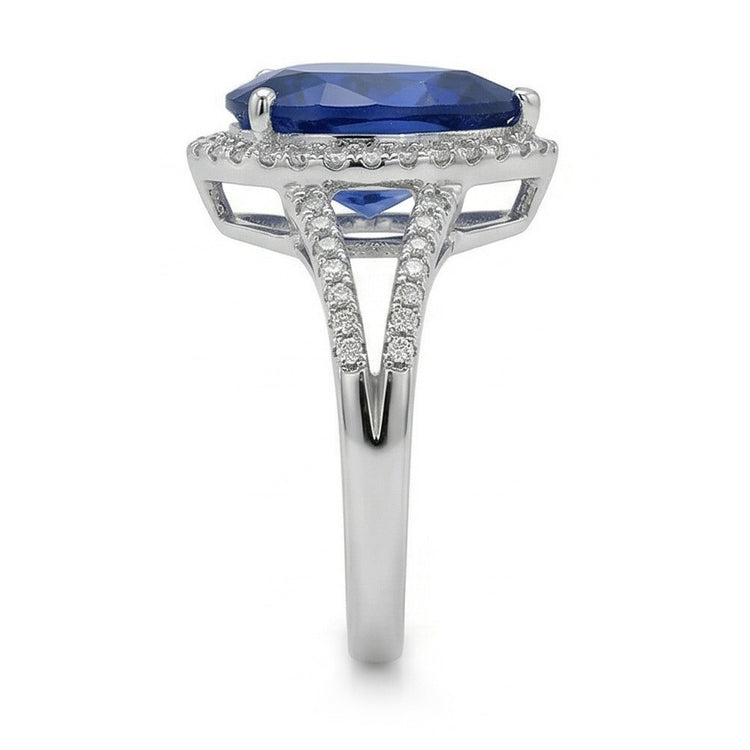 naturel pear diamant 3.50carats bague vue de profil