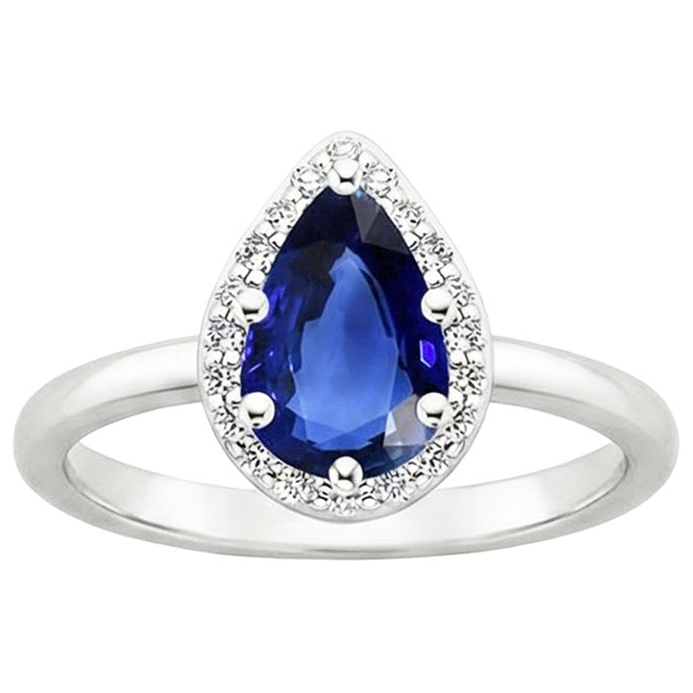 naturel pear diamant 3carats bague détail rapproché