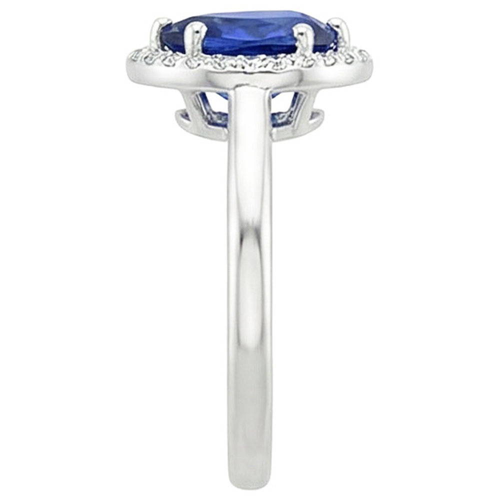 naturel pear diamant 3carats bague sur blanc