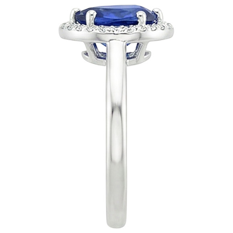 naturel pear diamant 3carats bague sur blanc