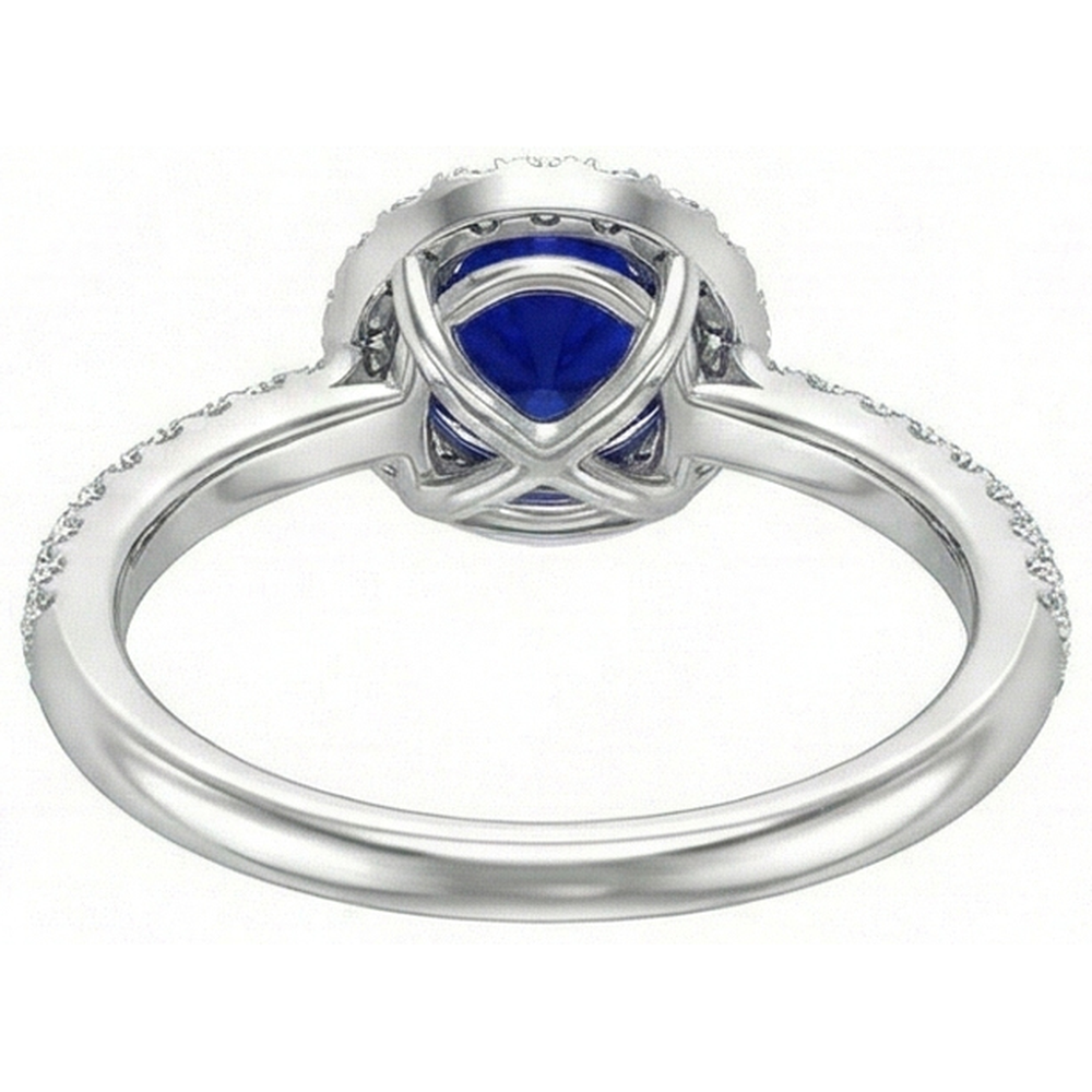 naturel round diamant 3carats bague vue de profil