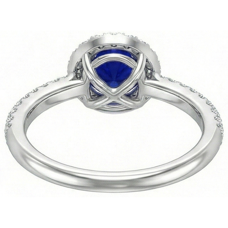 naturel round diamant 3carats bague vue de profil