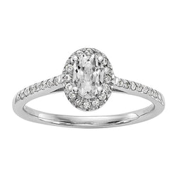 Bague Halo Ronde Et Ovale En Réel Diamant Taille Ancienne Mine Avec Accents 3.50 Carats
