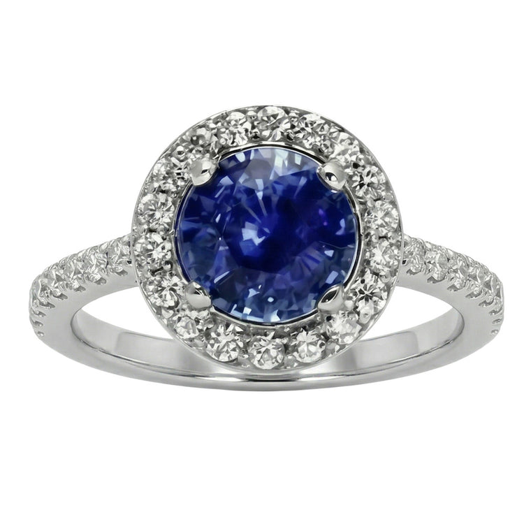 naturel round diamant 2carats bague angle de côté