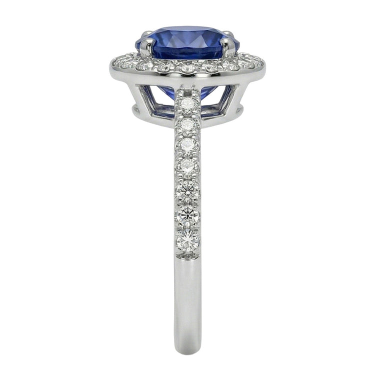naturel round diamant 2carats bague vue de dessus
