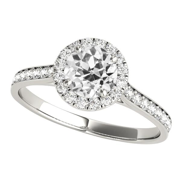 Bague Halo Ronde Vieux Mineur Véritable Diamant Avec Bijoux Accents 3.50 Carats