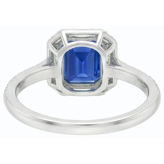naturel baguette diamant 3carats bague angle de côté