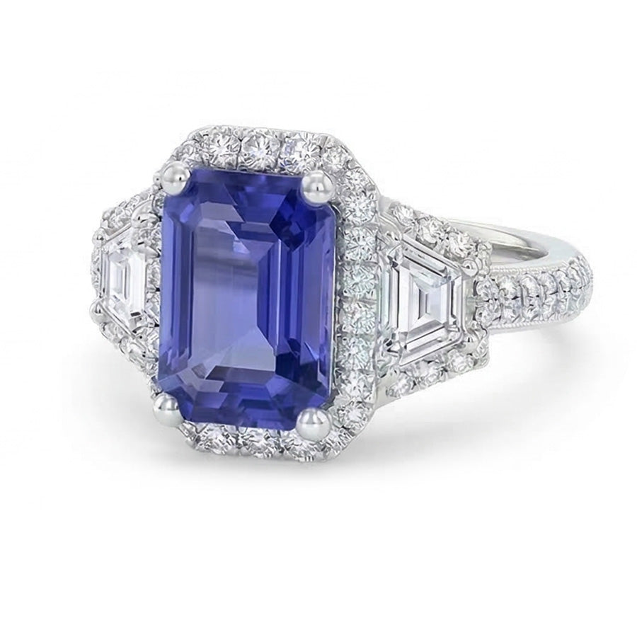 naturel diamant 4.50carats bague vue de profil