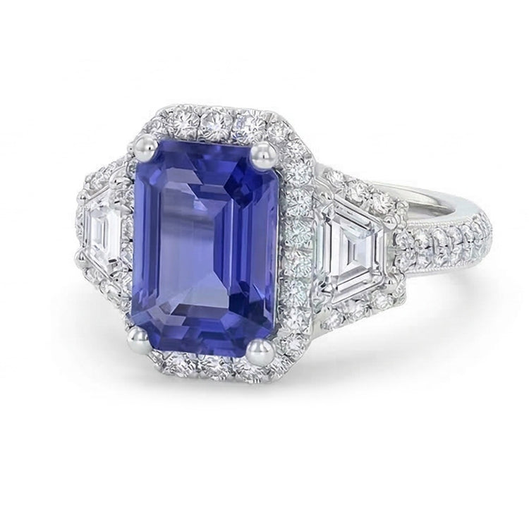 naturel diamant 4.50carats bague vue de profil