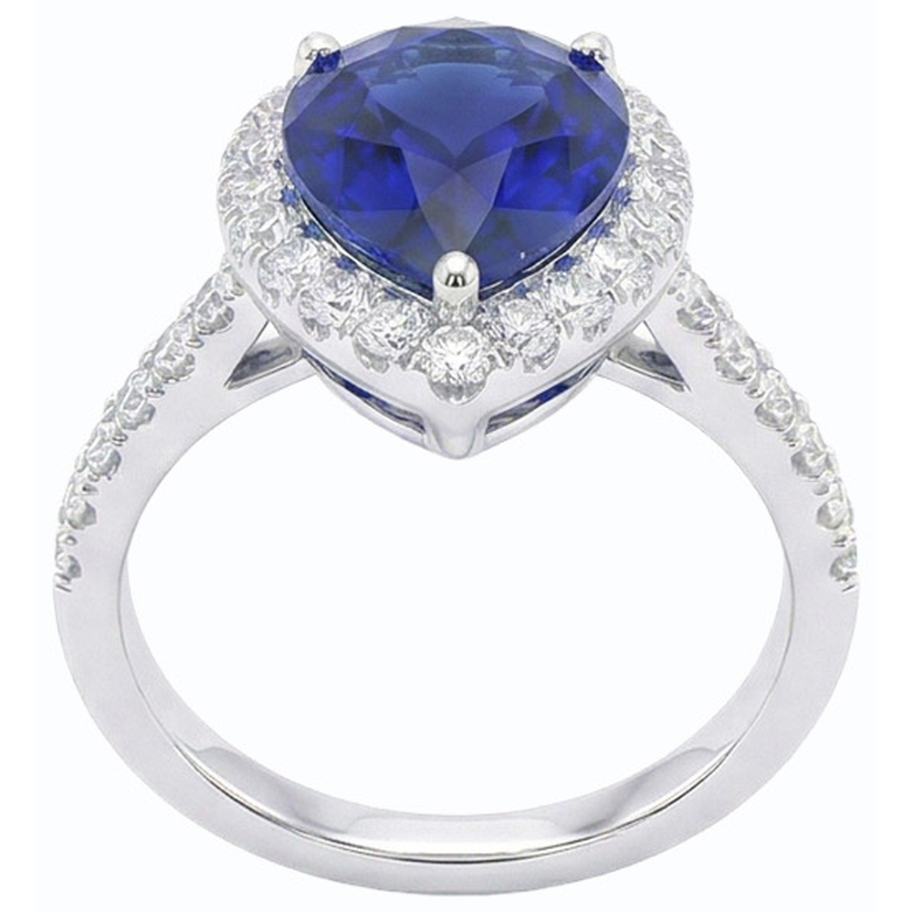 naturel round diamant 5carats bague détail rapproché