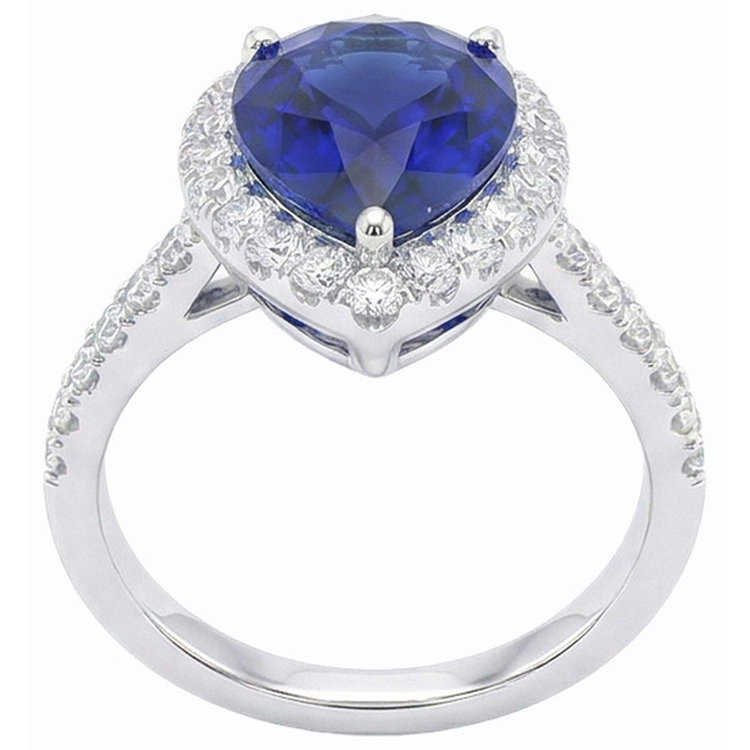 naturel round diamant 5carats bague détail rapproché