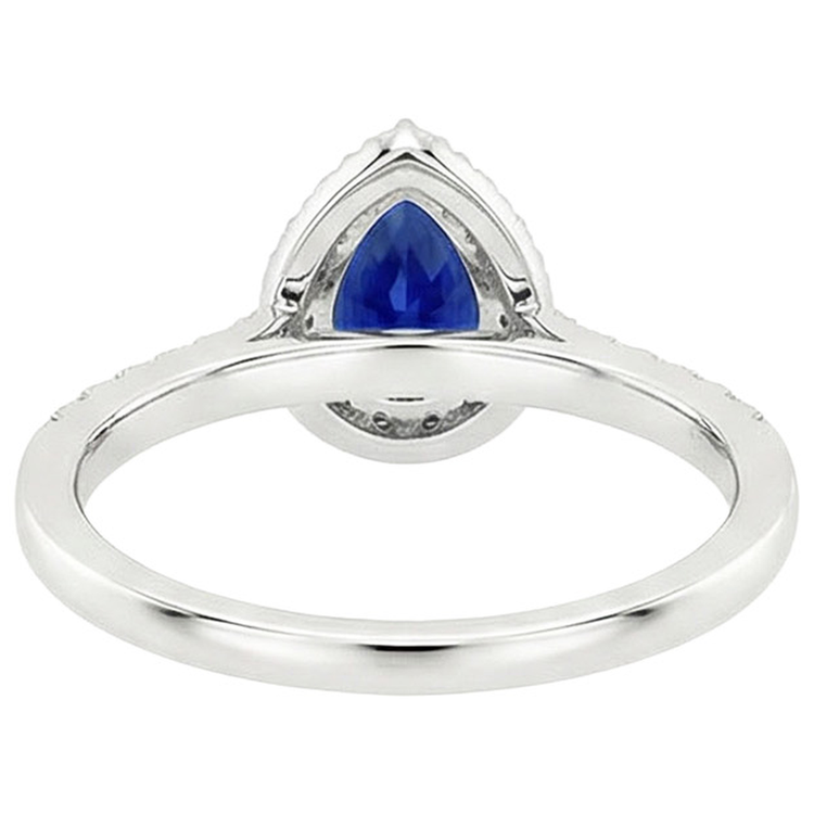 naturel pear diamant 5.50carats bague détail rapproché