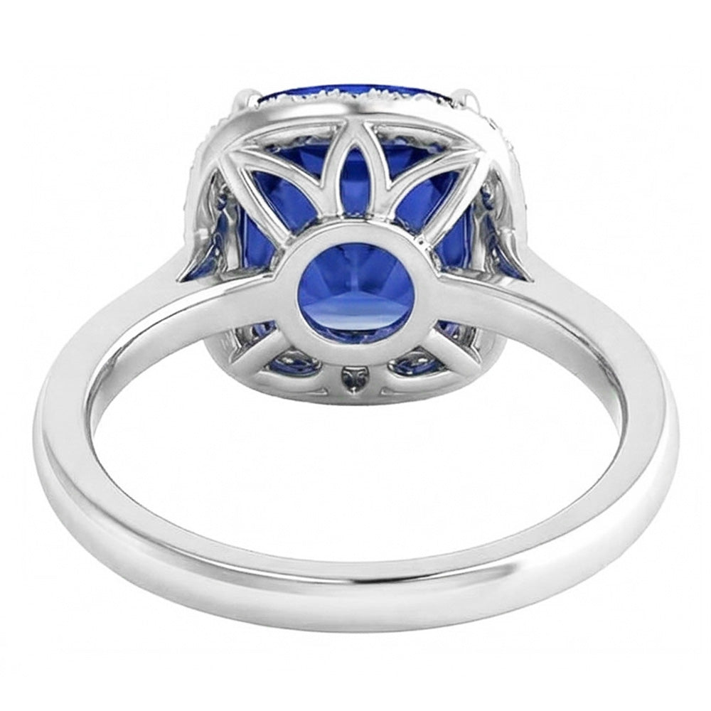naturel round diamant 3carats bague vue de profil