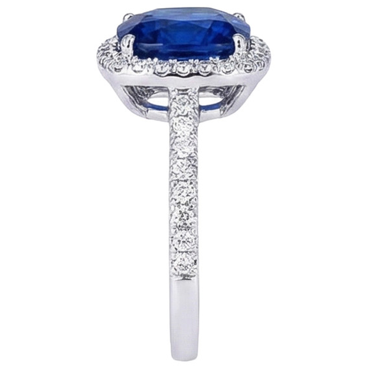 naturel cushion diamant 14carats bague vue de dessus