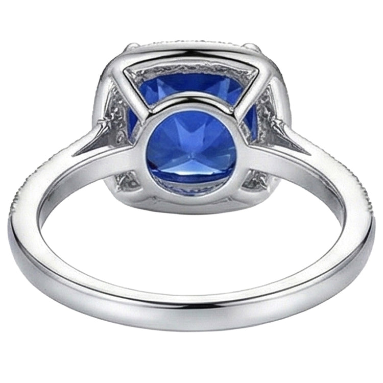 naturel cushion diamant 3carats bague sur blanc