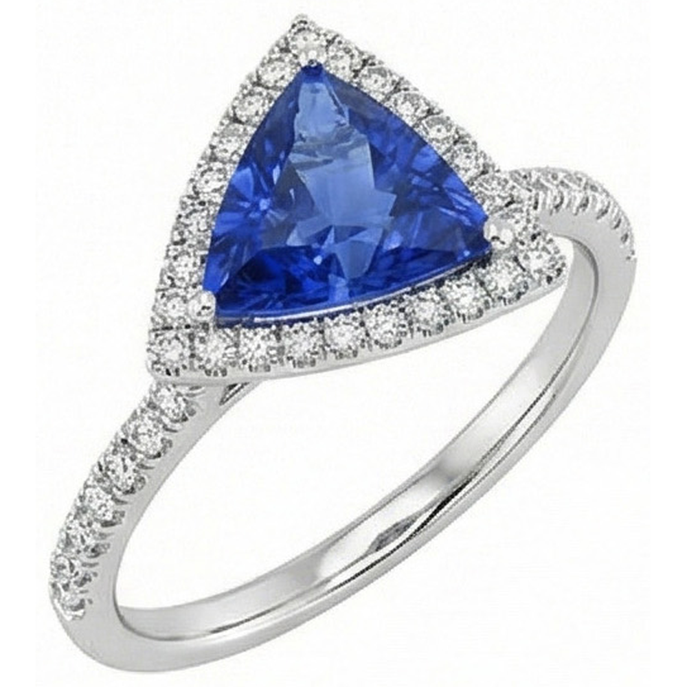 naturel round saphir 1.50carats bague détail rapproché