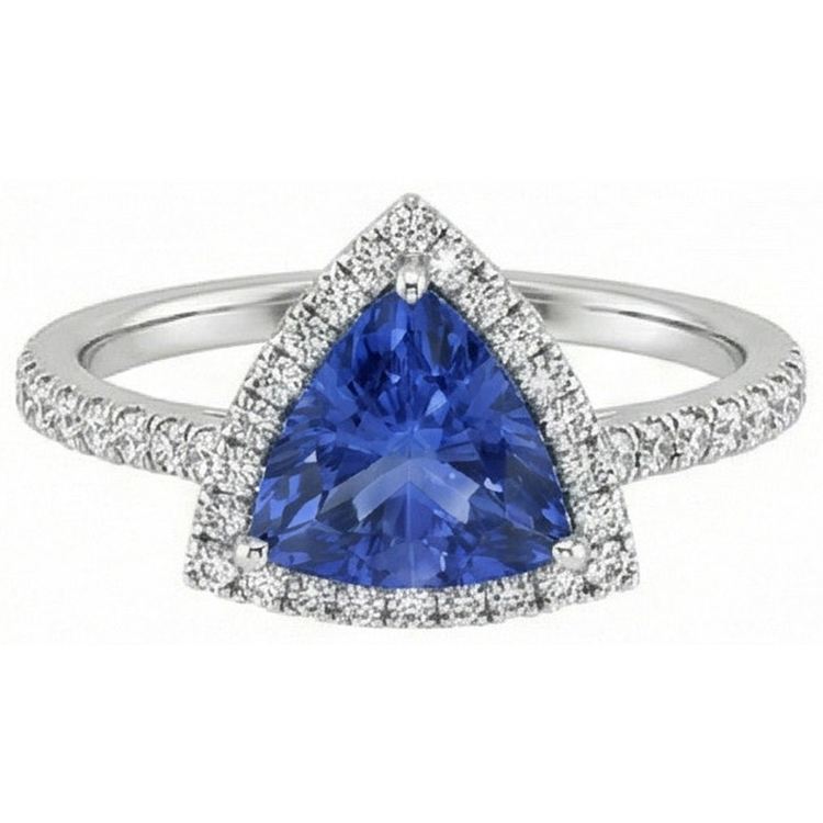 naturel round saphir 1.50carats bague angle de côté