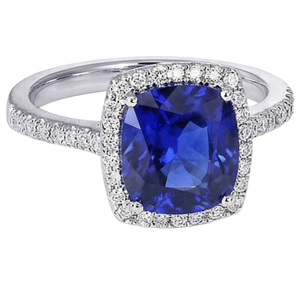 naturel cushion diamant 7.80carats bague angle de côté