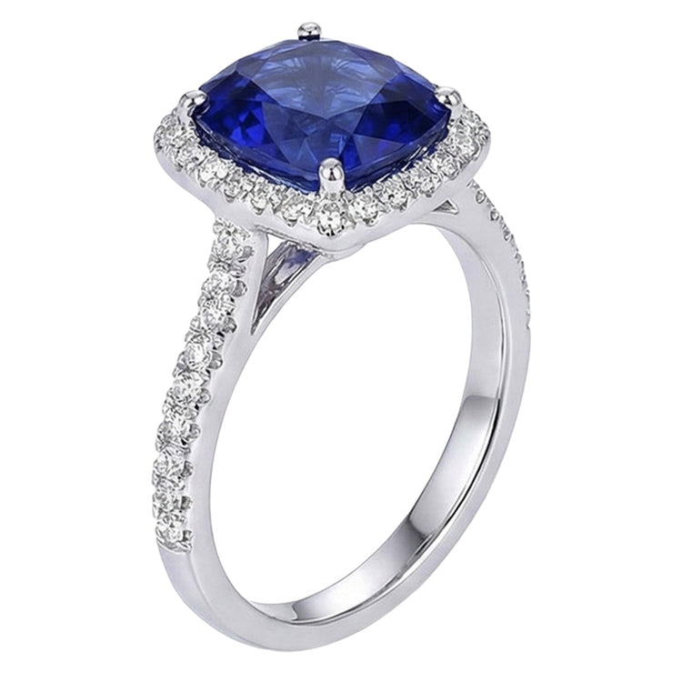 naturel cushion diamant 7.80carats bague vue de dessus