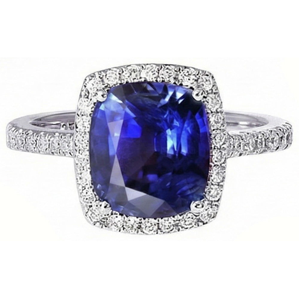 naturel cushion diamant 7.80carats bague détail rapproché