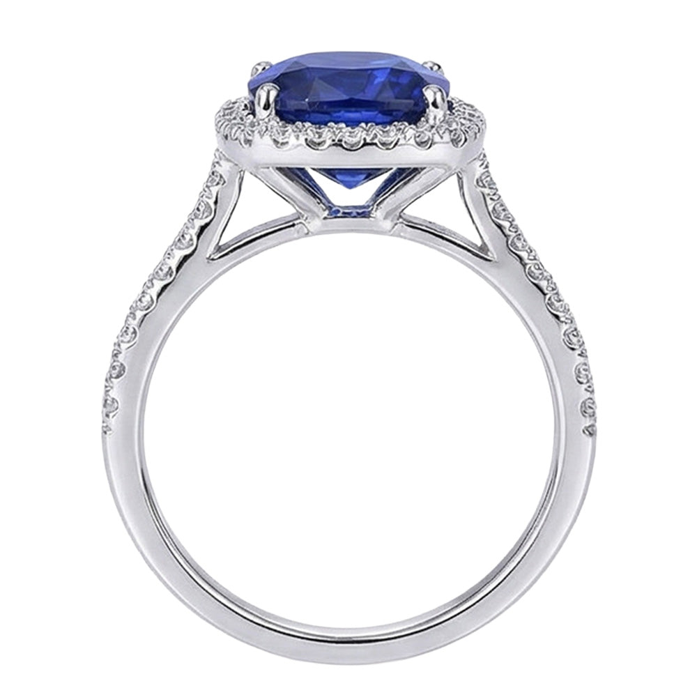 naturel cushion diamant 7.80carats bague sur blanc