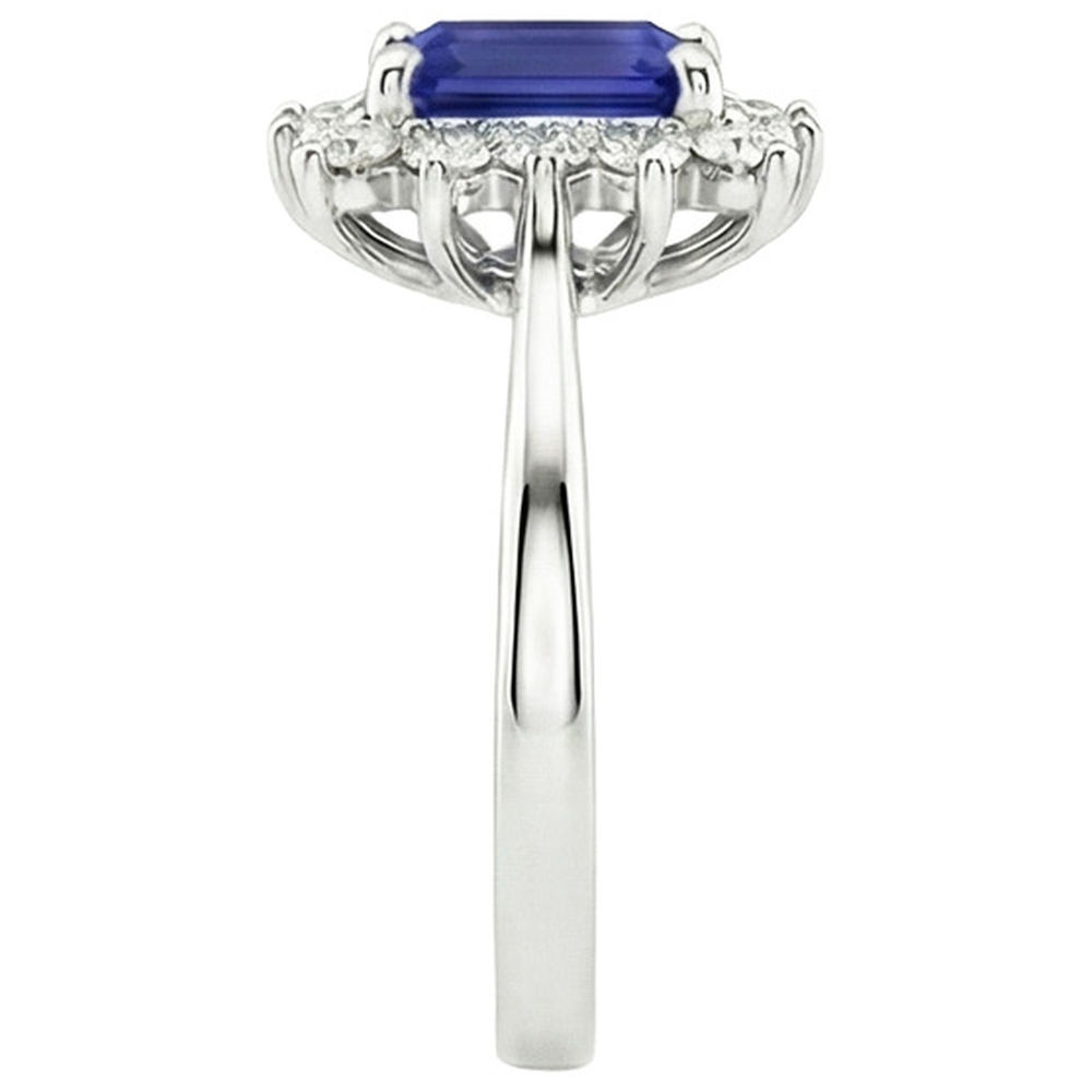 naturel round diamant 4.50carats bague sur blanc