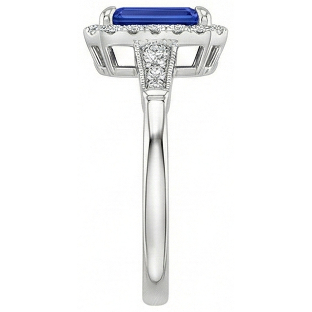 naturel diamant 4.25carats bague vue de profil