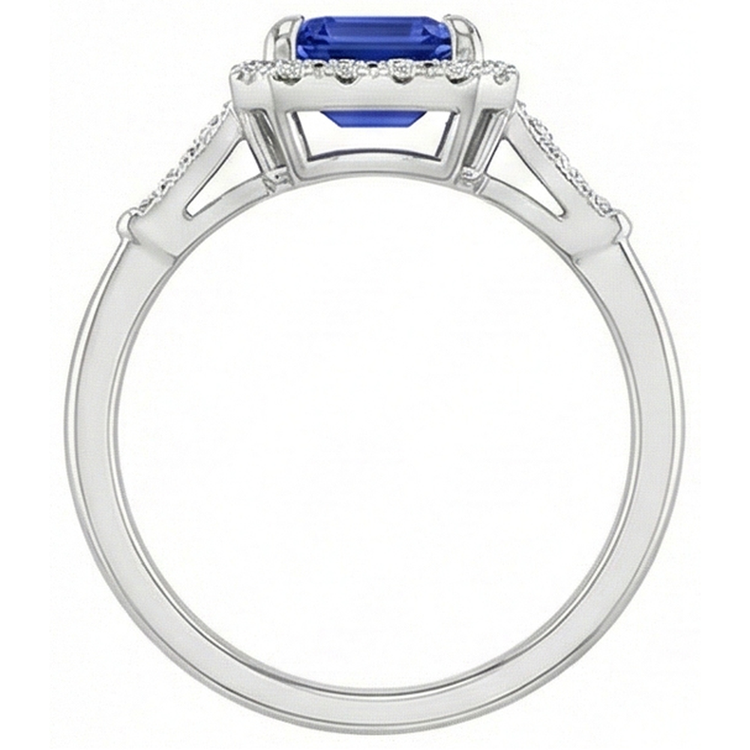 naturel diamant 4.25carats bague sur blanc
