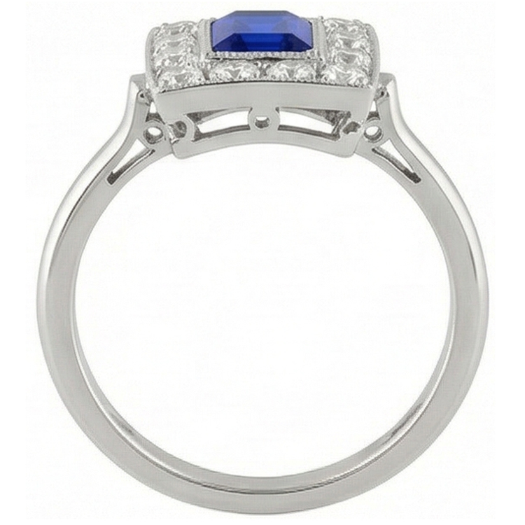 naturel diamant 2carats bague vue de dessus