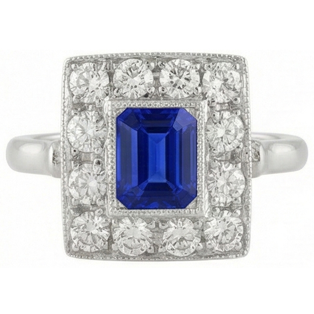 naturel diamant 2carats bague vue de face