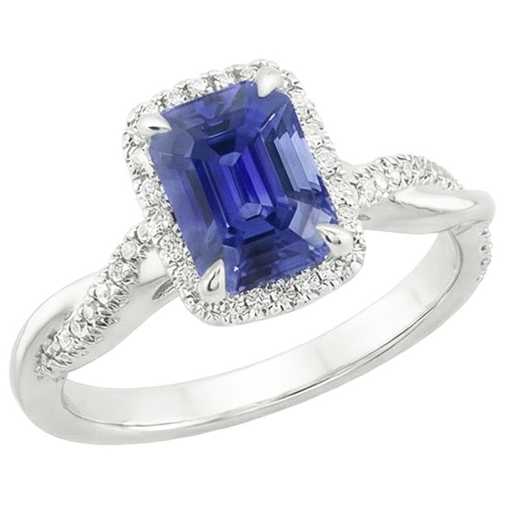 naturel diamant 4.25carats bague angle de côté