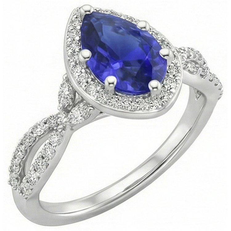 naturel marquise diamant 3.50carats bague angle de côté