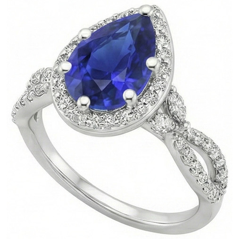 naturel marquise diamant 3.50carats bague vue de dessus