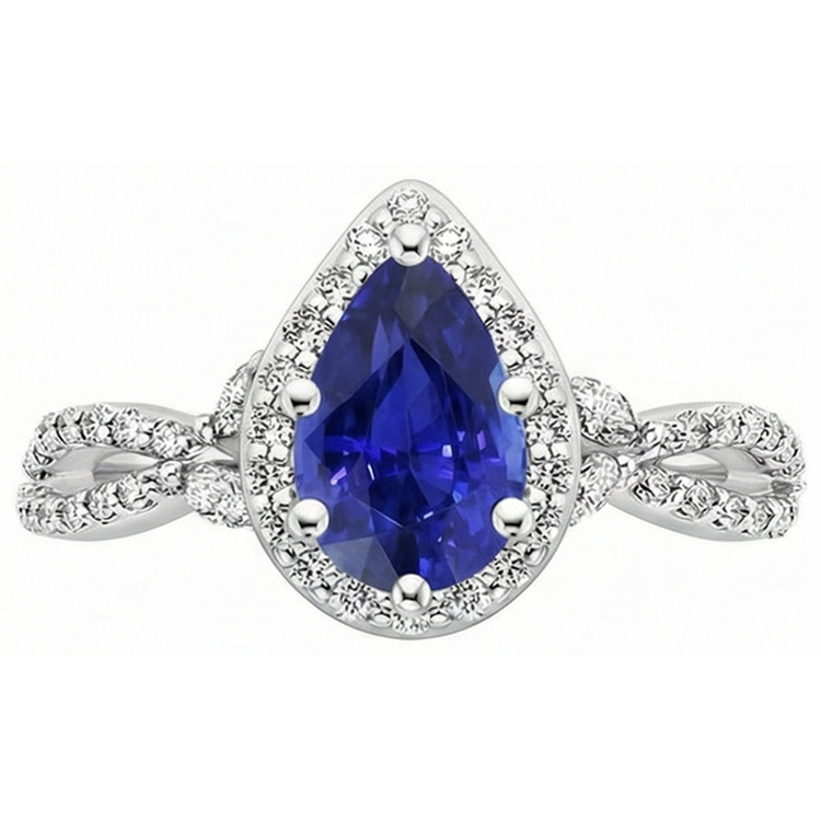 naturel marquise diamant 3.50carats bague vue de profil