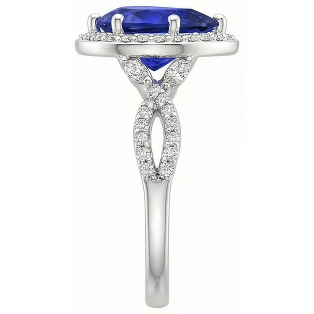 naturel marquise diamant 3.50carats bague sur blanc