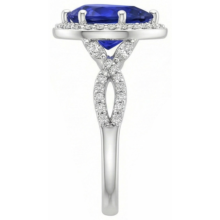 naturel marquise diamant 3.50carats bague sur blanc