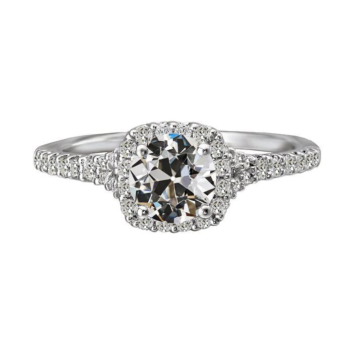 Bague Halo Véritable Diamant Vieux mineur Avec Accents 4.50 Carats