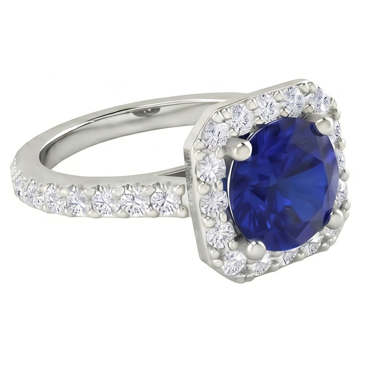 naturel round diamant 2.70carats bague détail rapproché