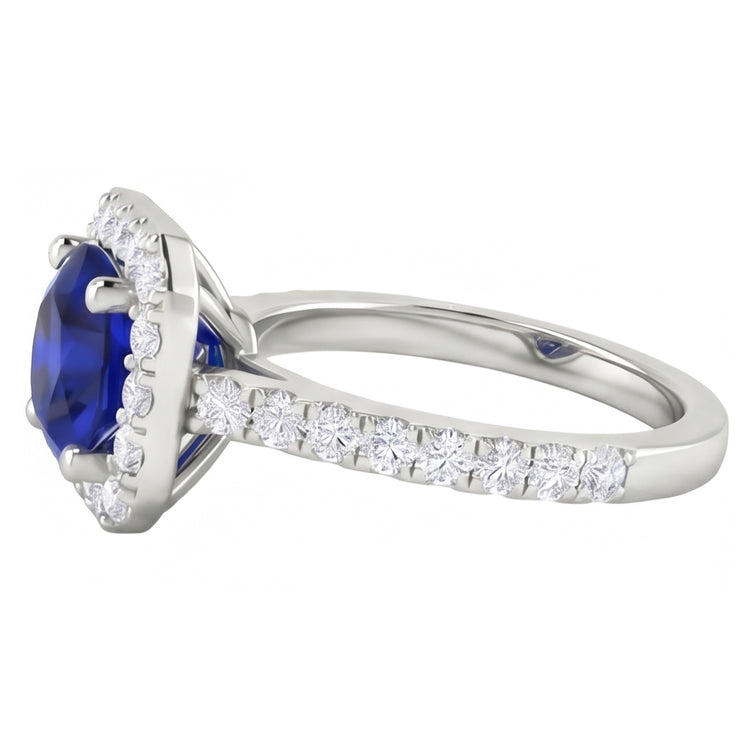 naturel round diamant 2.70carats bague vue de dessus