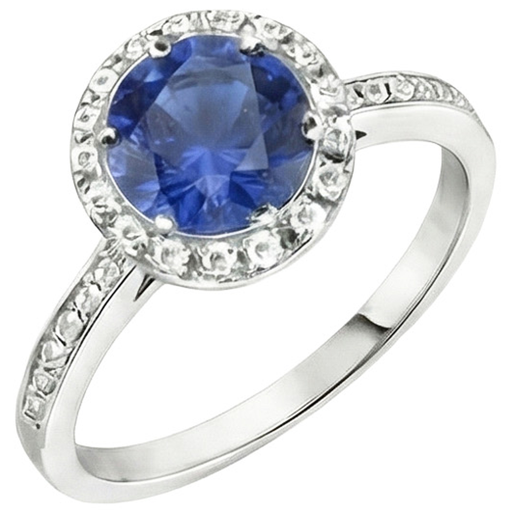 naturel round diamant 2.50carats bague angle de côté