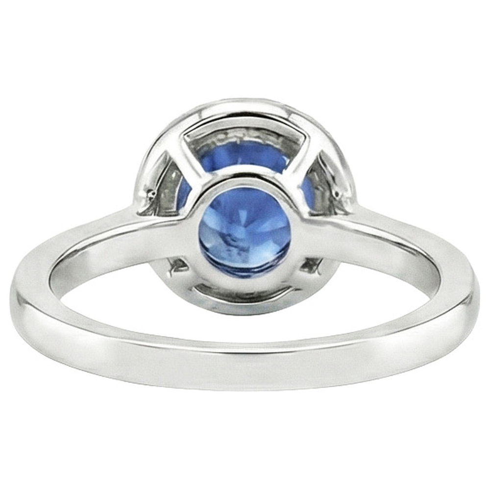 naturel round diamant 2.50carats bague vue de profil