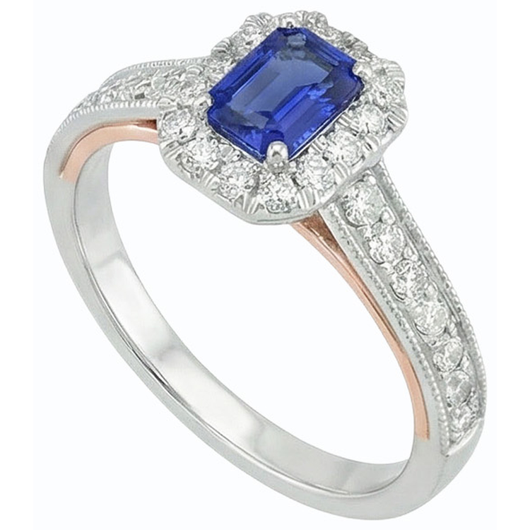 naturel diamant 3.50carats bague angle de côté
