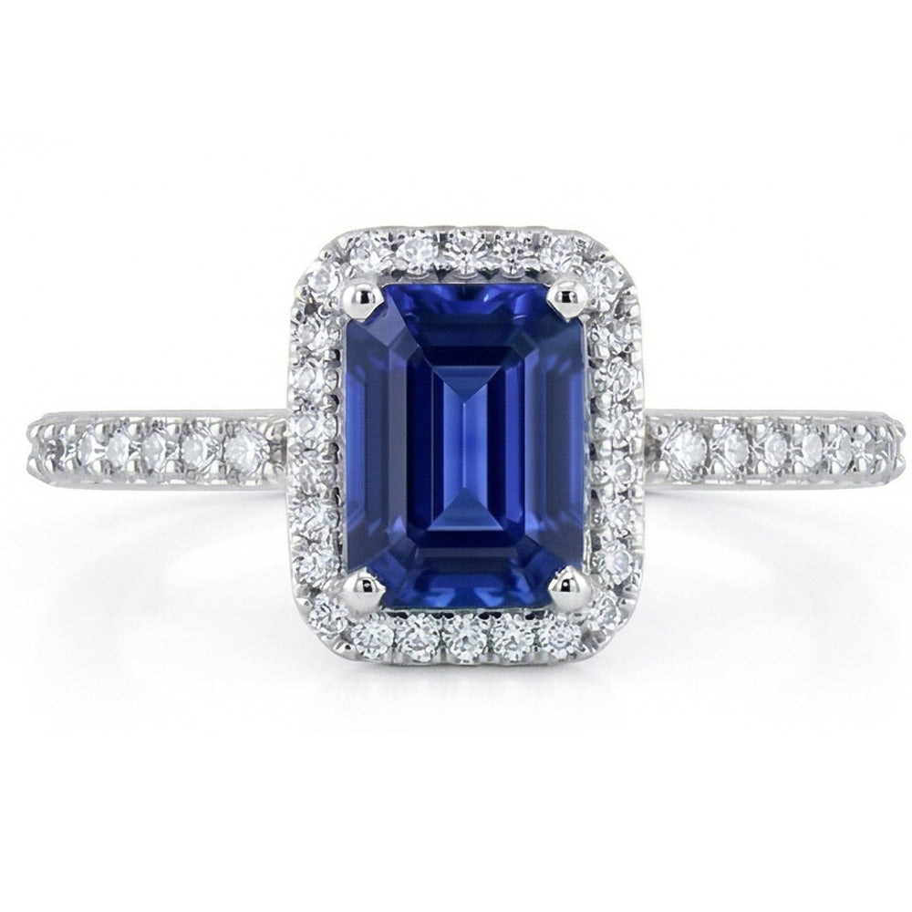 naturel round saphir 3carats bague détail rapproché