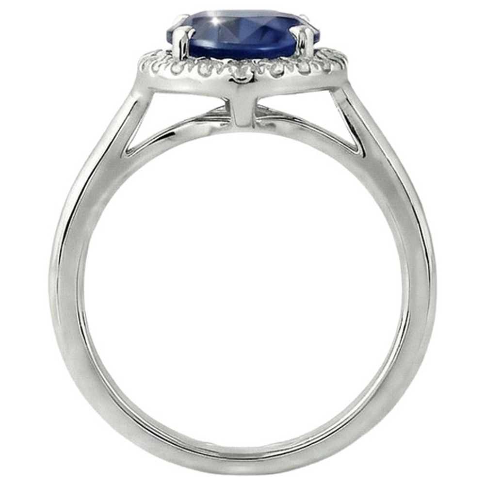 naturel pear diamant 2.50carats bague vue de profil