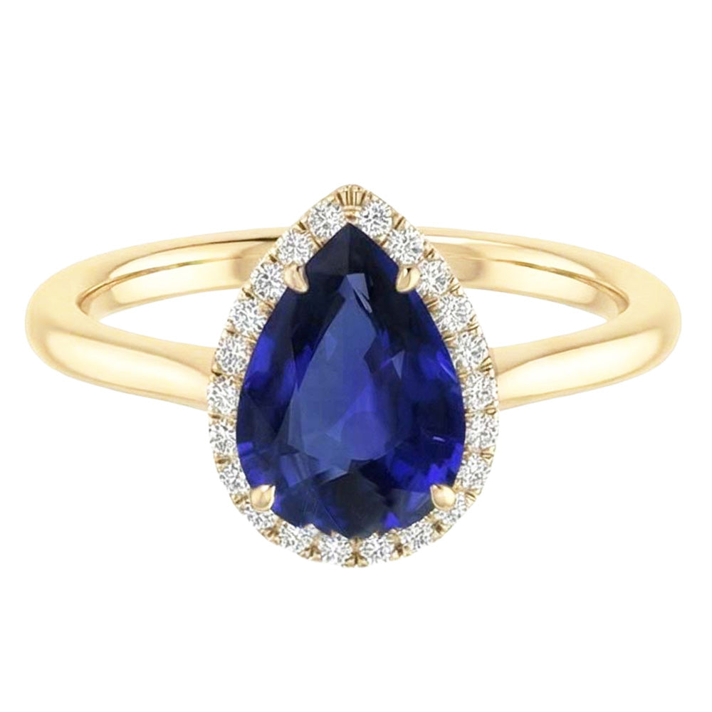 naturel pear diamant 3carats bague angle de côté